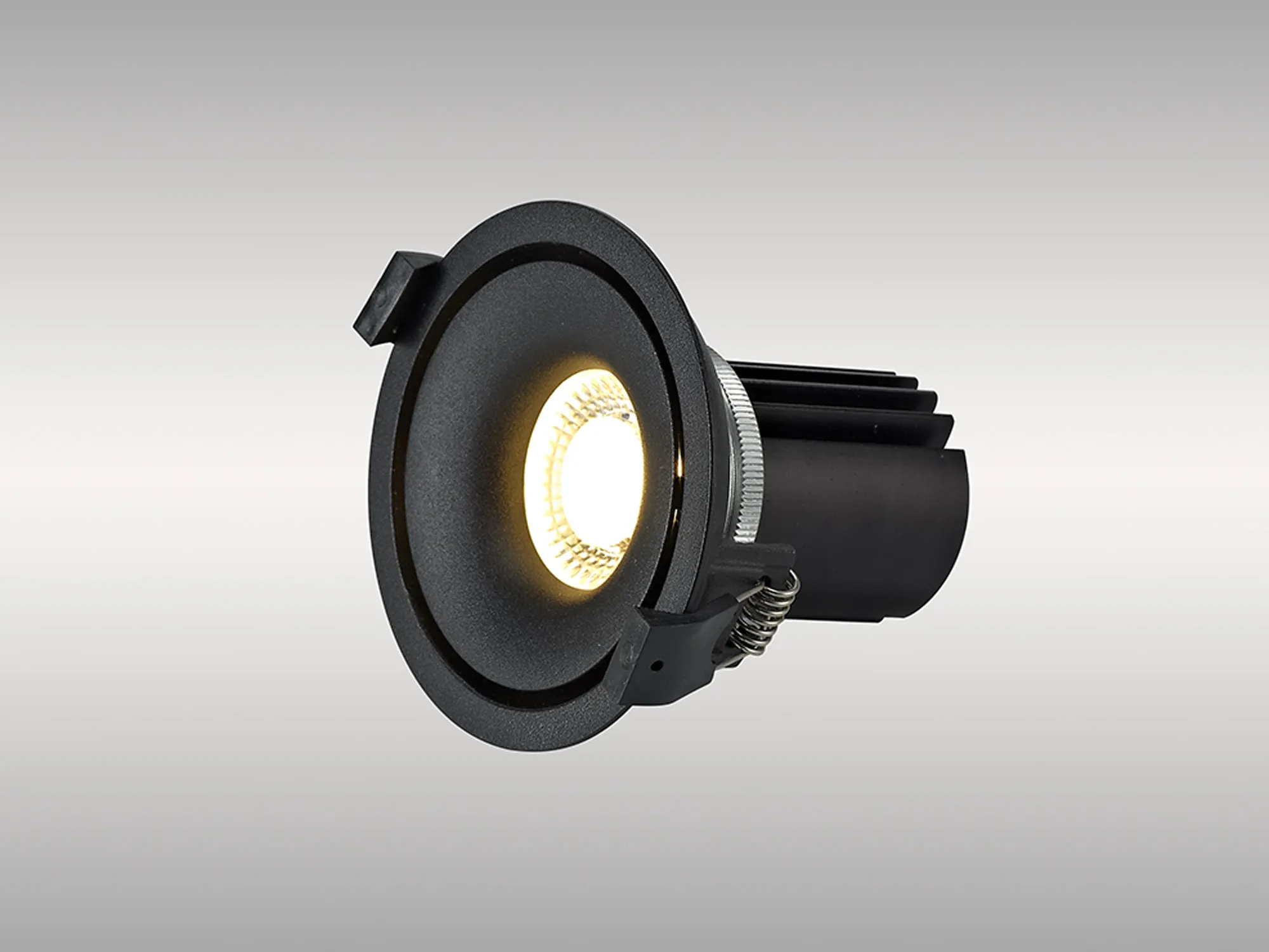 Bolor 12 Tridonic Powered 12W 4000K 1200lm 12° CRI>90 LED Engine Black/Black Fixed Recessed Spotlight, IP20 DM202141  Dlux Bolor 12